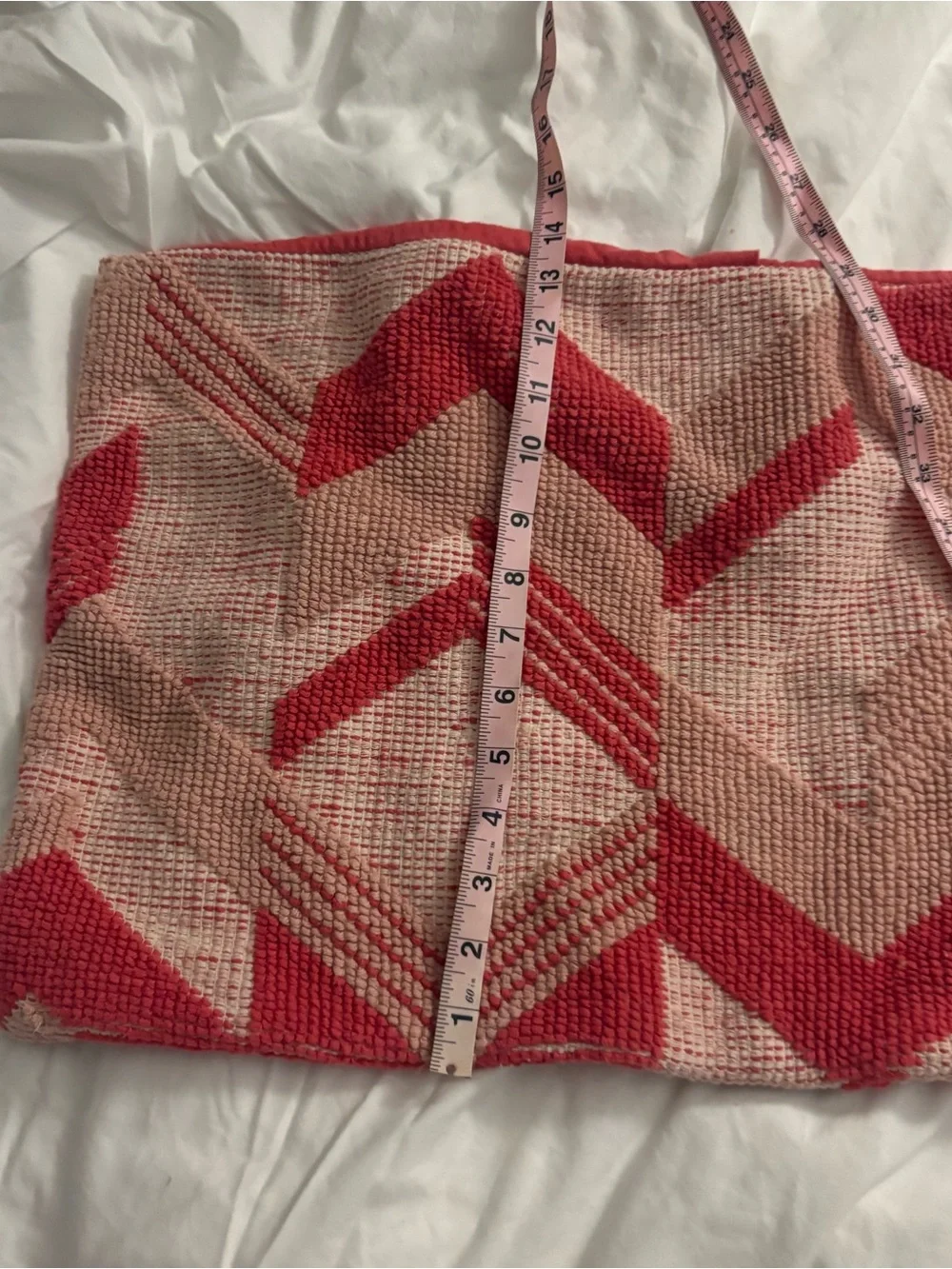 West Elm Pink & Coral Chevron Knit Throw